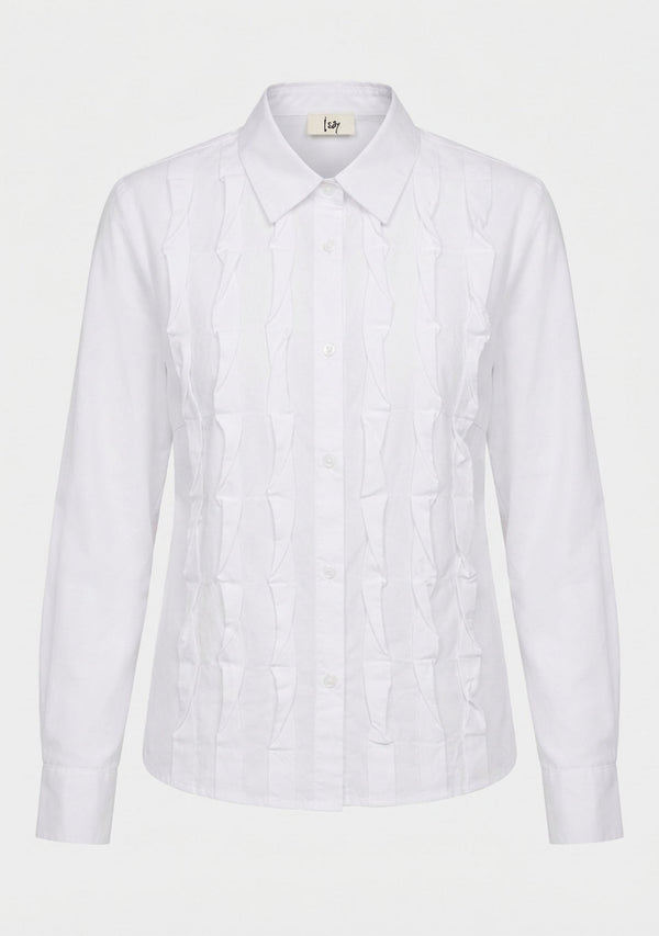 I SAY Bellis Deco Shirt Shirts 100 White