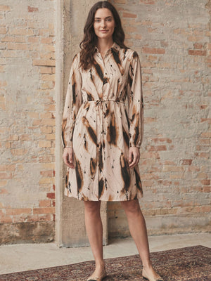 I SAY Bitten New Dress Dresses M11 Camel Drawing