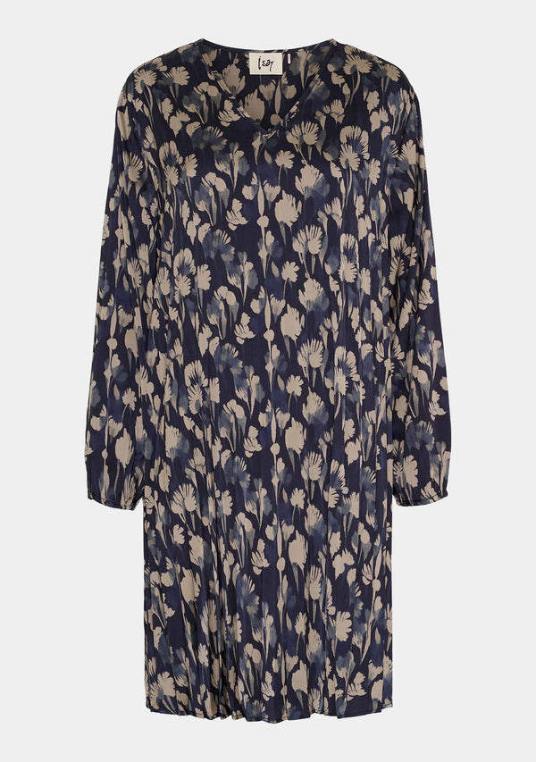 I SAY Bitten Pleat Dress Dresses A30 Blue Mood