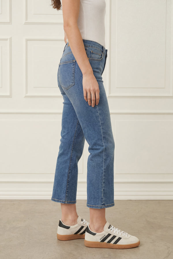 I SAY Bologna Kickflare Jeans Pants 606 Mid Denim