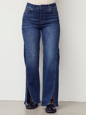 I SAY Bologna Split Jeans Pants 662 Dark denim