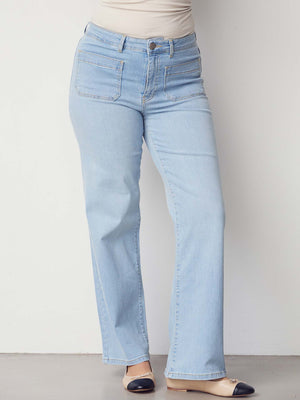 I SAY Bologna Wide Jeans Pants 674 Light Denim
