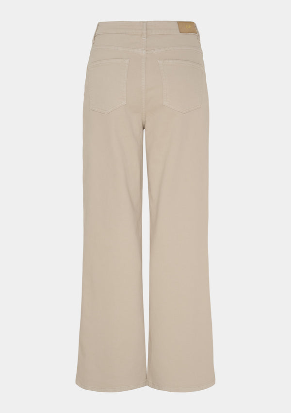 I SAY Bologna wide Twill Pant Pants 117 Dark Sand