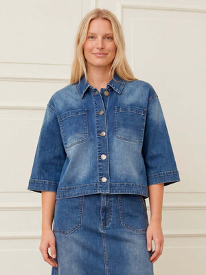 I SAY Carpi Denim Jacket Jackets 633 Basic Denim Wash