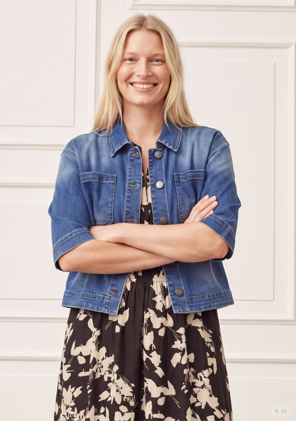 I SAY Carpi Denim Jacket Jackets 633 Basic Denim Wash