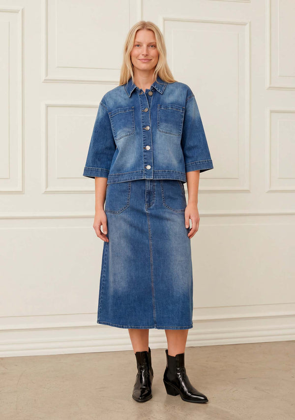 I SAY Carpi Denim Jacket Jackets 633 Basic Denim Wash