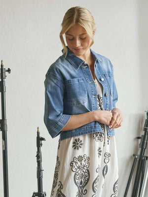 I SAY Carpi Denim Jacket Jackets 633 Basic Denim Wash