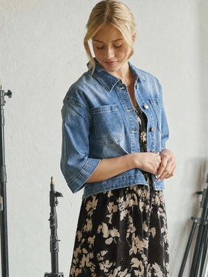 I SAY Carpi Denim Jacket Jackets 633 Basic Denim Wash
