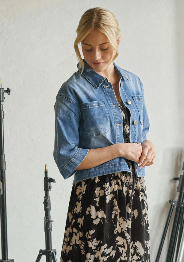 I SAY Carpi Denim Jacket Jackets 633 Basic Denim Wash