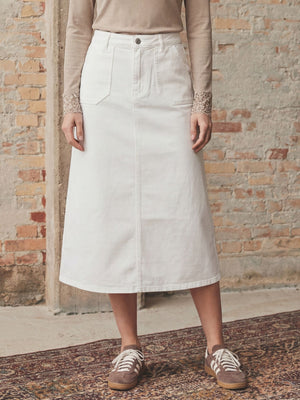 I SAY Carpi Denim Skirt Skirts 101 Broken White