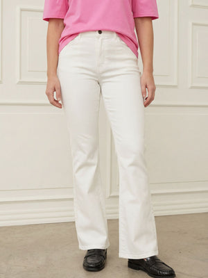 I SAY Carpi Twill Flare Pant Pants 101 Broken White