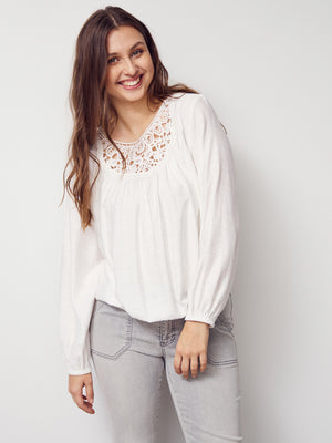 I SAY Cleo Lace Blouse Blouses 101 Broken White