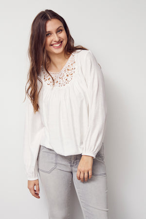 I SAY Cleo Lace Blouse Blouses 101 Broken White