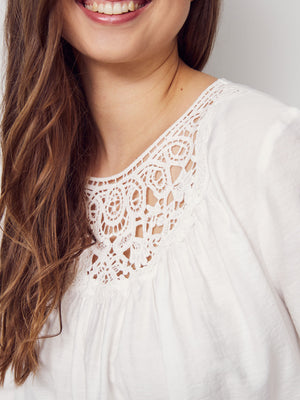 I SAY Cleo Lace Blouse Blouses 101 Broken White