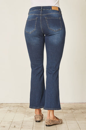 I SAY Como Button Jeans Pants 662 Dark denim