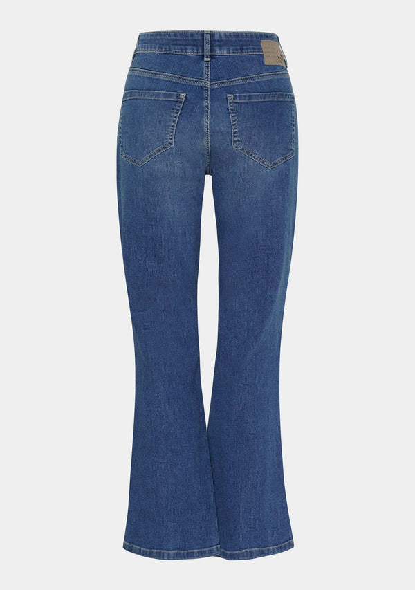 I SAY Como Button Jeans Pants I55 Como Blue Wash