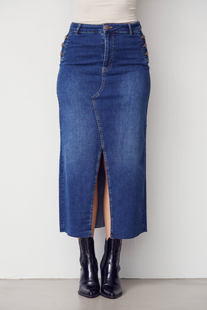 I SAY Como Denim Skirt Skirts 662 Dark denim