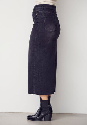 I SAY Como Denim Skirt Skirts 927 Washed Black