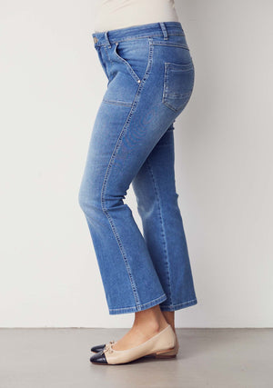 I SAY Como Flare Jeans Pants 609 Como Basic Wash