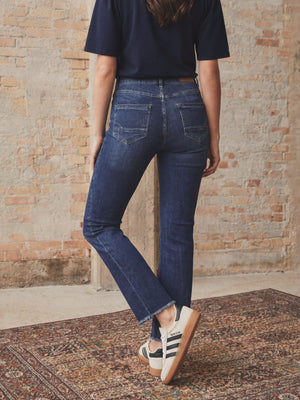 I SAY Como Flare Jeans Pants 662 Dark denim