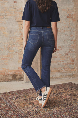 I SAY Como Flare Jeans Pants 662 Dark denim