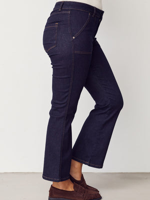 I SAY Como Flare Jeans Pants K97 Unwashed Denim