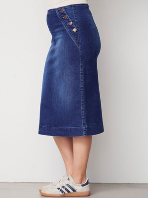 I SAY Como Highwaist Skirt Skirts 662 Dark denim