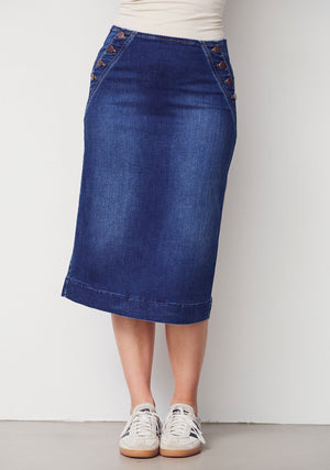 I SAY Como Highwaist Skirt Skirts 662 Dark denim