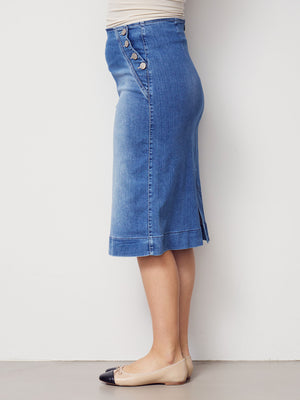 I SAY Como Highwaist Skirt Skirts I55 Como Blue Wash