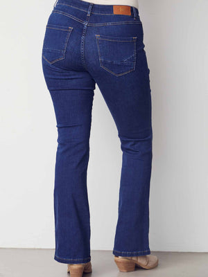 I SAY Como Long Flare Jeans Pants 662 Dark denim