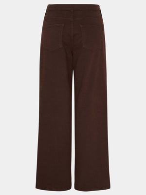 I SAY Como Slit Twill Pant Pants 356 Dark brown