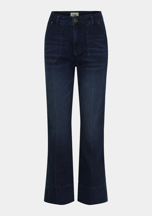 I SAY Como Straight Leg Jeans Pants 687 Dark Denim Wash