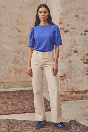 I SAY Como Twill Button Pant Pants 346 Desert