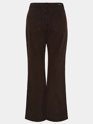 I SAY Como Twill Button Pant Pants 356 Dark brown