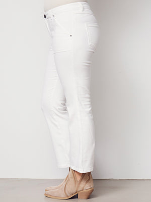 I SAY Como Twill Flare Pant Pants 100 White