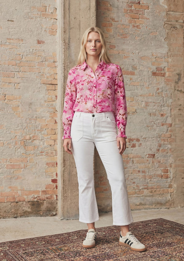I SAY Como Twill Flare Pant Pants 100 White