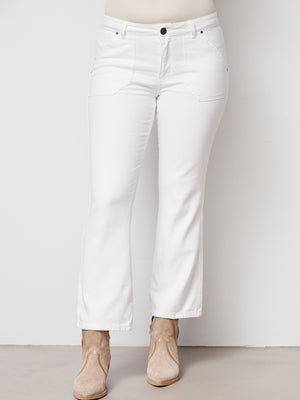 I SAY Como Twill Flare Pant Pants 100 White