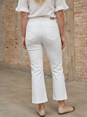 I SAY Como Twill Kickflare Pant Pants 100 White