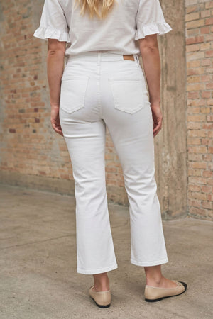 I SAY Como Twill Kickflare Pant Pants 100 White
