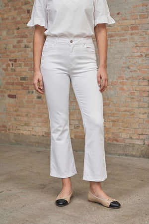 I SAY Como Twill Kickflare Pant Pants 100 White