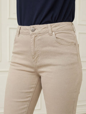 I SAY Como Twill Kickflare Pant Pants 117 Dark Sand