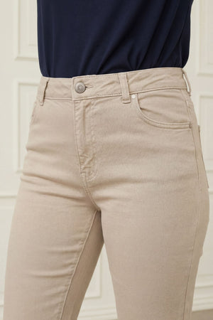 I SAY Como Twill Kickflare Pant Pants 117 Dark Sand