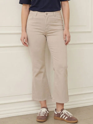 I SAY Como Twill Kickflare Pant Pants 117 Dark Sand