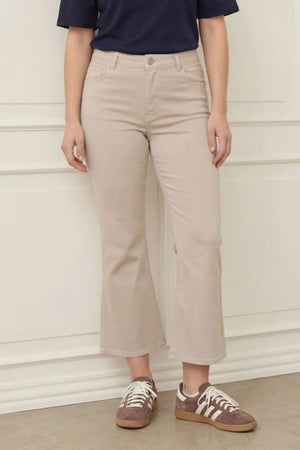 I SAY Como Twill Kickflare Pant Pants 117 Dark Sand