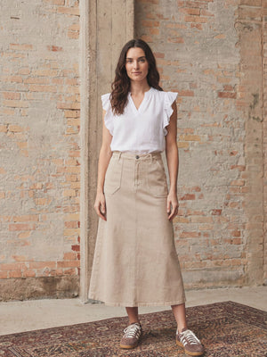 I SAY Como Twill Skirt Skirts 117 Dark Sand