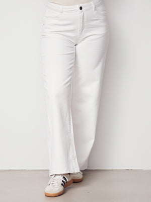 I SAY Como Twill Wide Pant Pants 100 White