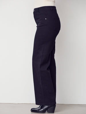 I SAY Como Twill Wide Pant Pants 900 Black
