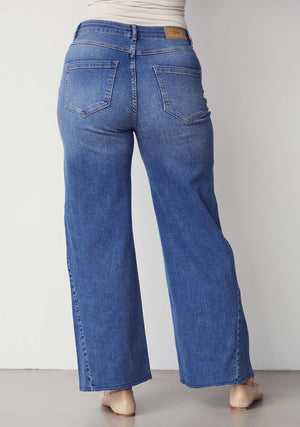 I SAY Como Wide Jeans Pants 700 Mid Denim Wash