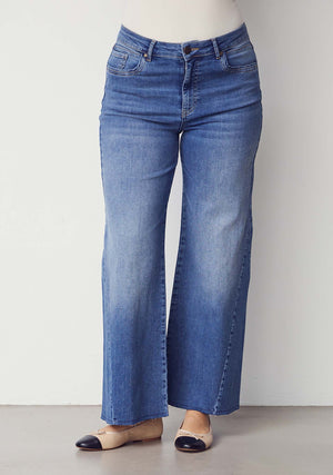 I SAY Como Wide Jeans Pants 700 Mid Denim Wash