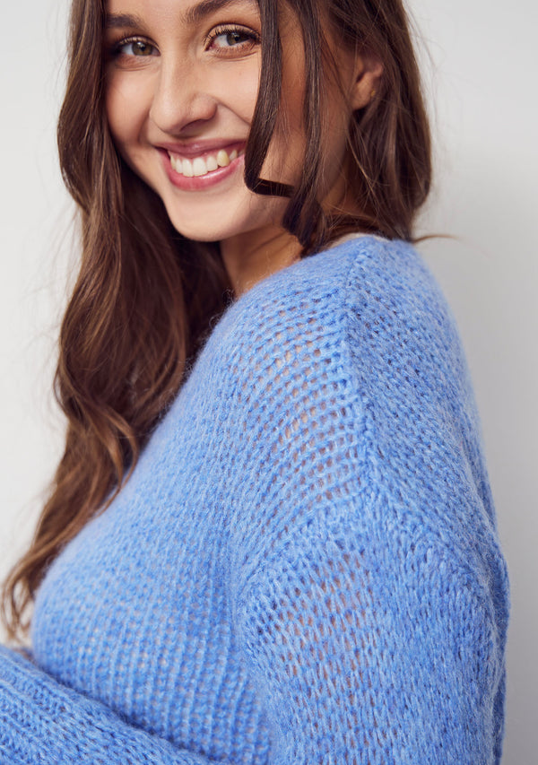 I SAY Cosima Knit Knitwear 645 Skyblue